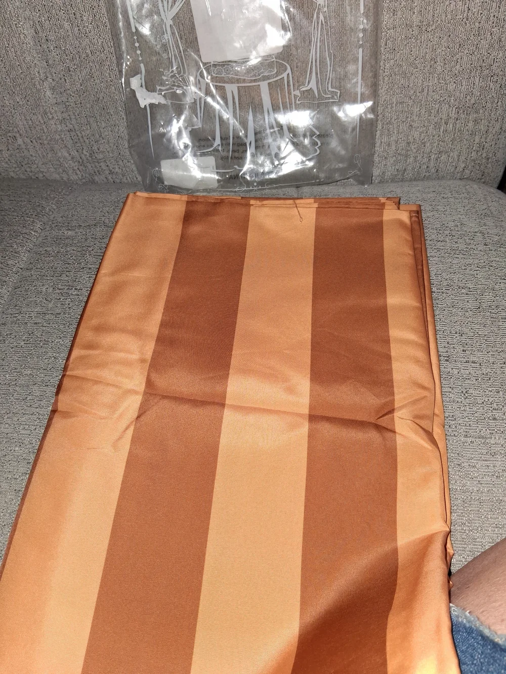 Large Harvest Orange/brown Tablecloth - Autumn Table Linen  Fall Decor 57x120